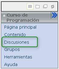 Opción de menú para crear un foro Opción de menú para crear un foro