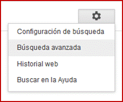 Opciones busqueda avanzada