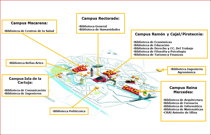 mapa ubicacion bibliotecas