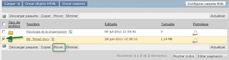Opción para mover archivos