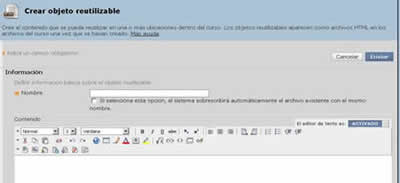 Creación de objeto HTML